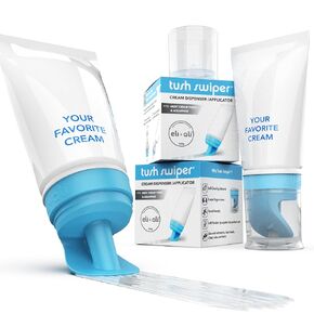 Eli & Ali Tush Swiper - Diaper Rash Cream & Butt Paste Applicator - Universal Fit for Most Diaper Creams | Mess-Free & Hygienic Alternative to Cream Spatula - Carry Less Baby Gear - Blue, 1 Pack