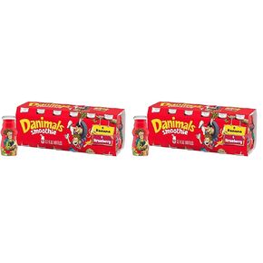 Danimals Smoothies, Strawberry Explosion & Banana Split, Gluten-Free, Non-GMO Project Verified, 3.1 oz., 12 Pack