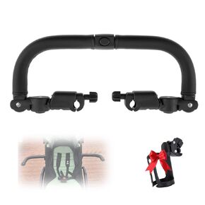 Stroller Bumper Bar, Universal Baby Stroller Armrest for Adjustable Angle & Dual-Mode Open, Detachable Stroller Bar Handle Crossbar Stroller Accessory for Support and Safe