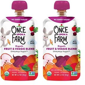 Once Upon a Farm, Organic OhMyMega Veggie, 3.2 Ounce