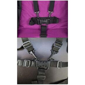 Replacement Parts/Accessories to fit J is for Jeep Stroller Products for Babies, Toddlers, and Children (5 Point Harness Buckle w/Clips+Straps)