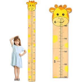 Beinou Height Chart for Kids Wood Cute Growth Chart for Kids Wall Decor Height Wall Chart Height Measurement for Boys and Girls Nursery Room,Purple Unicorn