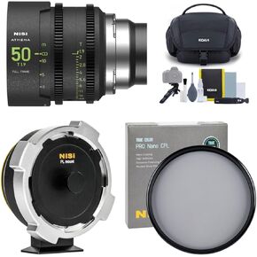 NiSi Athena Prime 50mm T1.9 Full-Frame Lens (PL Mount) Bundle