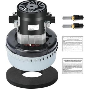 116336-00, 116336-01 Vacuum Motor 120V 2-Stage High Efficiency Low Noise Replacement for 56207802, 44903A, 380001, 14800，CAV26，296439 with Motor Gasket 566 (5.7 Inch, Peripheral Bypass Design)