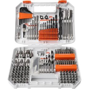 COMOWARE 200Pcs Drill Bit Set & Screwdriver Bit Kit - HSS/CR-V Multi-Purpose Bits in Transparent Storage Case, Impact Driver Accessories for DIY Projects, Home Repairs, Professional Use
