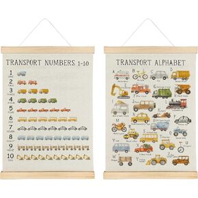 Nrleey Ocean Alphabet Wall Art - إطار شماعات الملصقات الأبجدية ، ديكور حضانة المحيط ، 12x16 بوصة