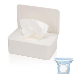 مناديل موزع متوافق مع مناديل Cottonelle الرطبة التي تعيد ملء ، حاوية مناديل قابلة لإعادة التعبئة ، حامل مسح قابل لإعادة الاستخدام مع قاعدة غير قابلة للانزلاق ، غطاء سهلة مفتوحة مختومة ، يحافظ على مناديل نظيفة ، للمنزل ، المكتب ، السيارة