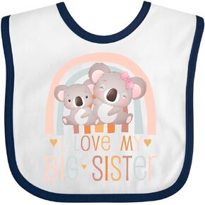 inktastic Little Sister Newborn Baby Girls’ Baby Bib
