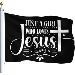 Just A Girl Who Loves Jesus Flags For Bedroom