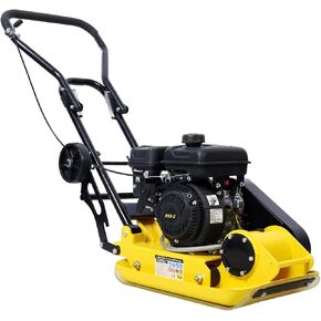 2.5HP Plate Compactor Gas 79.7cc 8200N Force Construction Concrete Tamper Machine Power Paver 19.3 x 12.6" Plate, EPA Compliant