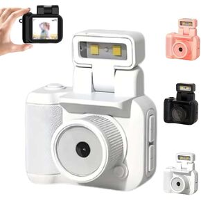 Retro Scope Mini Camera 1080p, Retroscope Mini Camera, Retro Snap Camera, Miniretroflex Nostalgic Camera Compact Portable Video Recorder, Hd Mini Camera with LED Flash Light Easy to Operate(Pink,64GB)