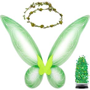 Funcredible Purple Fairy Wings Set with Crown and Glitter - Perfect for Girls Women and Kids - Halloween Costume Cosplay (Plain Adults) in Saudi Arabia