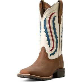 ARIAT Womens Hybrid Ranchwork Venttek 360 Square Square Toe سحب على أحذية غير رسمية منتصف العجل منخفض الكعب 1-2 " - بني