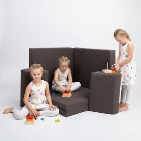 Foam Climbing Block - Kids Couch - Foldable Mattress - Sleepover Mattress - Foam Blocks - Activity Play Mattress Set (Salmon Pink)