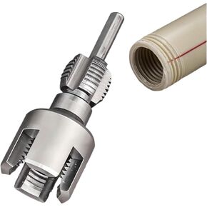 Internal External Pipe Threading Tool,Integrated Internal & External Pipe Threading Tool,Pipe Threading Tool,Electric Drill Compatible PVC Pipe Threader Kit,1/2" (DN15) 3/4" (DN20)(3/4")