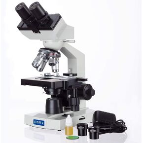 OMAX 40X-2500X LED Binocular Lab Compound Microscope with 1.3MP Camera and Mechanical Stage
