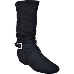 Ultimate Pixi Fashion Dance Boot - Black Microsuede (West Coast Swing, Line Dance, Salsa, Practice)
