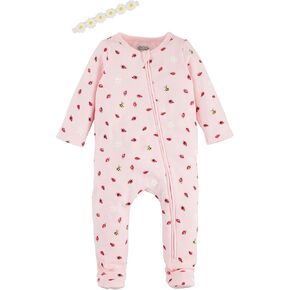 Mud Pie Baby Girls Children's Ladybug Zip Sleeper