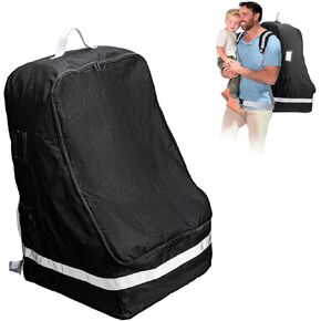 Car Seat Travel Bag Compatible with Nuna, Infant Car Seat Bags for Air Travel, Large Padded Car Seat Backpack for Airplane, Easy to Store, Black
