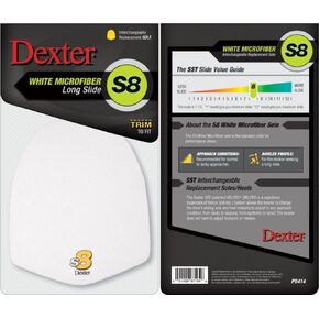 Dexter unisex adult Dexter S8 for bowling shoes microfibre white, 8 Slide Sole US