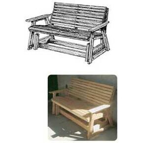 Woodcraft Project Paper Plan To Build Glider Bench - Material Not Included