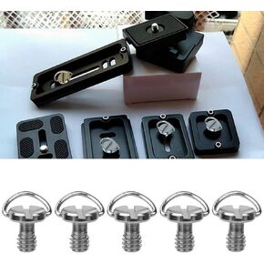 Precision 1/4 Screw Flat Head Hinged Cring 5PCS for Quick Release Plate Monopod, Sturdy and Materials