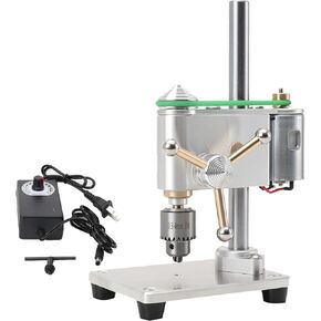 Mini Drill Press, Precision Variable Speed Benchtop Drill Press, Electric Portable Bench Drilling Machine JT0 Chuck CNC 360° Rotating for Metal Wooden DIY Jewelry Making Crafts Tool