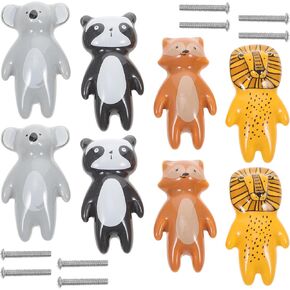 Animal Cabinet Knobs: Cartoon Animal Dresser Knobs Cute Ceramics Furniture Knobs for Kids Room Kindergarten Cabinet,8 pcs