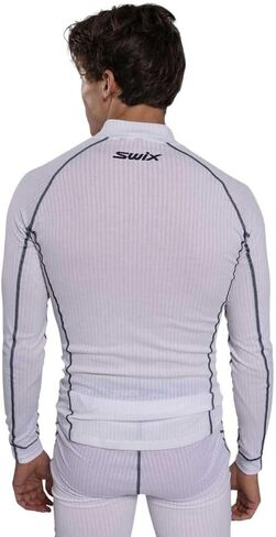 Swix Men's Racex Classic Half Zip Long Sleeve Quick-Drying Stretch Slim Fit Baselayer Top in Saudi Arabia