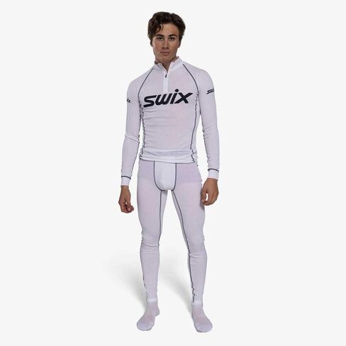 Swix Men's Racex Classic Half Zip Long Sleeve Quick-Drying Stretch Slim Fit Baselayer Top in Saudi Arabia