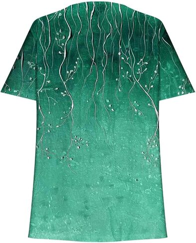 Womens Henley Tops Short Sleeve Loose Fit V Neck Causal Trendy Shirts Elegant Dressy Ladies Blouse Soft Comfy Tees in Kuwait