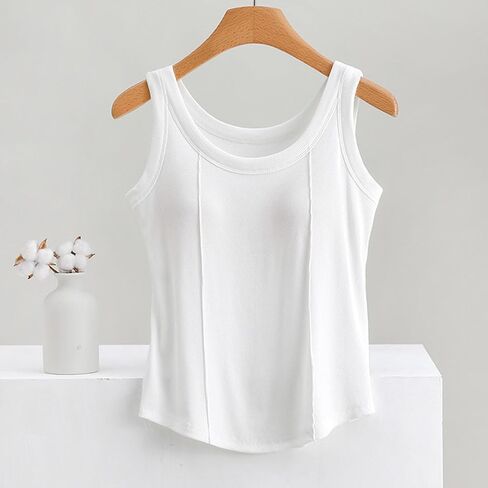 Women's Sleeveless Sweater Vest Summer Crew Neck Cotton Ribbed Knit Lightweight Pullover Casual Slim Fit Tank Tops in Saudi Arabia