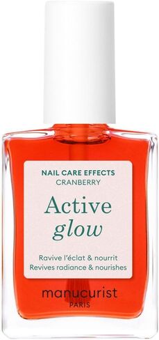 Manucurist Active Plump Nail Polish & Care - Collagen & Peach Extract - No Lamp - Nail Hydrator with Ultra-Glossy Baby Rose Shimmer for Instant Plumping Effect - Nail Volumizer - Vegan & Plant-Based in Saudi Arabia