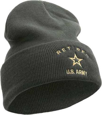 e4Hats.com US Army Retired Military Embroidered Long Beanie in Saudi Arabia