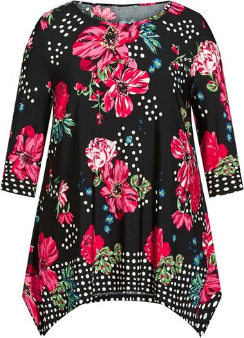 Avenue womens Avenue Plus Size Tunic Paloma Hh Prt Blouse in Saudi Arabia
