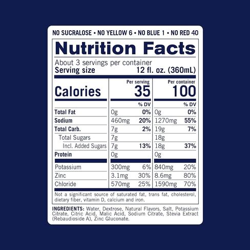 Kinderlyte Electrolyte Solution, 2X Faster Hydration vs. Water Alone, No Artificial Sweeteners or Flavors, No Synthetic Dyes, Tropical Punch, for Kids and Adults, 33.8 fl oz (Pack of 6) in Kuwait