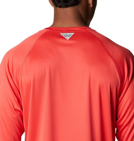 Columbia Men's Terminal Tackle Long Sleeve Shirt, Island Orange/Spring Blue Logo, XX-Large in Saudi Arabia