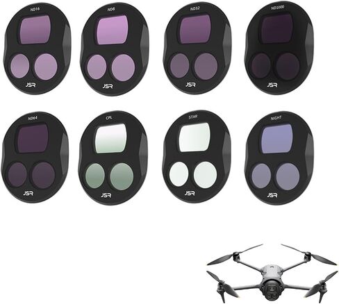 Filter Kit for DJI Mavic 4 Pro - UV/CPL/ND/NDPL/Star/Night Lens Protector Set - Optical Glass Multi-Coated Quick Release HD Imaging Lightweight Accessories (8 Pcs) in Saudi Arabia
