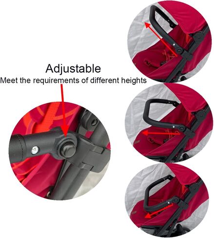 Baby Stroller Accessories Bar ، مسند الذراع ، مقبض ، متماسك بين GB Pockit+ All-Terrain و GB Pockit+ All City ، PU Leather Surface (مسند الذراعين بالكامل) in Kuwait