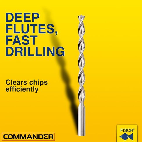 Fisch Pen Drill Bits (3/8" x 150mm) - Pen Maker Flutes for Wood Turning, Pen Blanks and Pen Making - Durable, Easy to Install, Guarantees Clean Entrance - FSN-322597 - Made from M2 HSS High Speed Steel in Kuwait