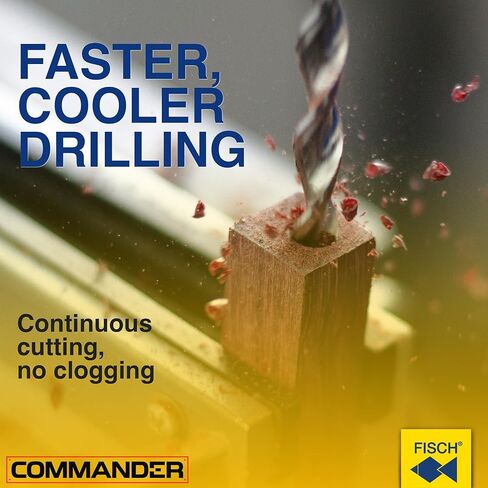 Fisch Pen Drill Bits (3/8" x 150mm) - Pen Maker Flutes for Wood Turning, Pen Blanks and Pen Making - Durable, Easy to Install, Guarantees Clean Entrance - FSN-322597 - Made from M2 HSS High Speed Steel in Kuwait