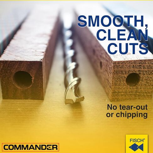 Fisch Pen Drill Bits (3/8" x 150mm) - Pen Maker Flutes for Wood Turning, Pen Blanks and Pen Making - Durable, Easy to Install, Guarantees Clean Entrance - FSN-322597 - Made from M2 HSS High Speed Steel in Kuwait