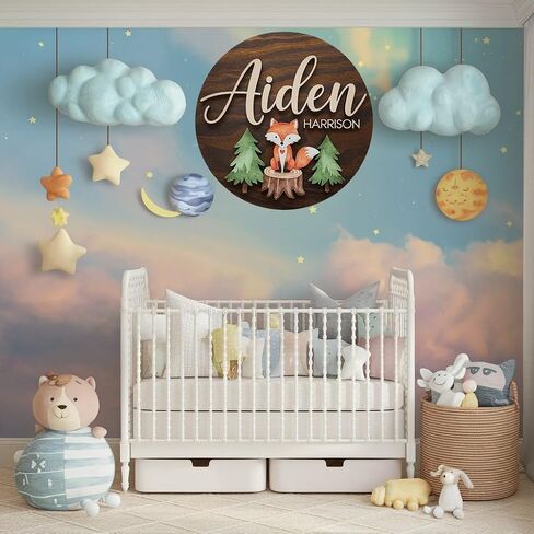 Iris Theme Personalized Wooden Name Sign – Baby Girl Nursery Wall Decor – Custom Door Plate – Newborn Gift – Mother’s Day Present in Saudi Arabia