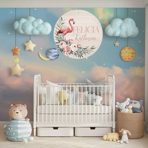 Iris Theme Personalized Wooden Name Sign – Baby Girl Nursery Wall Decor – Custom Door Plate – Newborn Gift – Mother’s Day Present in Saudi Arabia