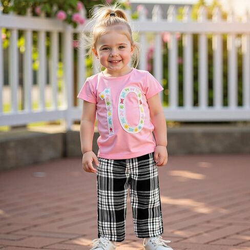 Toddler Kids Baby Boy Girl Gingham Pants Elastic Basic Casual Pockets Long Buffalo Pants Casual Joggers Bottoms in Saudi Arabia