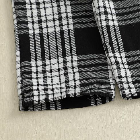 Toddler Kids Baby Boy Girl Gingham Pants Elastic Basic Casual Pockets Long Buffalo Pants Casual Joggers Bottoms in Saudi Arabia