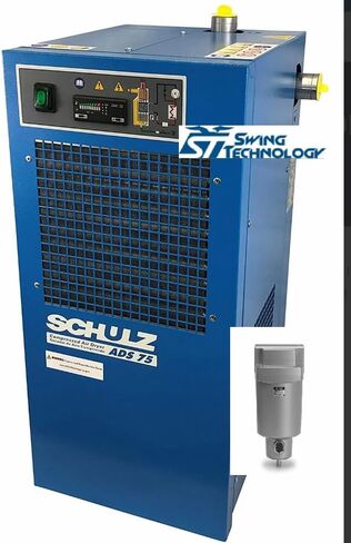 SCHULZ REFRIGERATED AIR COMPRESSOR DRYER: 71-86 CFM 115 VOLTS + PARTICULATE FILTER in Saudi Arabia