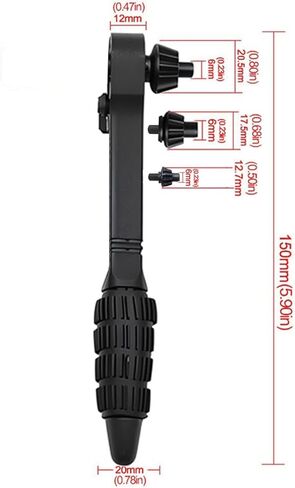2-in-1 Ratchet Drill Chuck Key Wrench – Universal Chuck Key Replacement Tool for Drill, Compatible with Most Electric Drills and Power Tools in Saudi Arabia