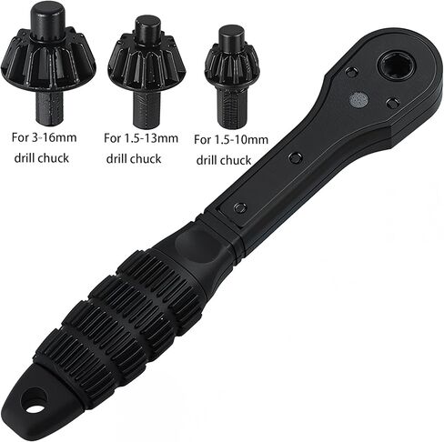 2-in-1 Ratchet Drill Chuck Key Wrench – Universal Chuck Key Replacement Tool for Drill, Compatible with Most Electric Drills and Power Tools in Saudi Arabia