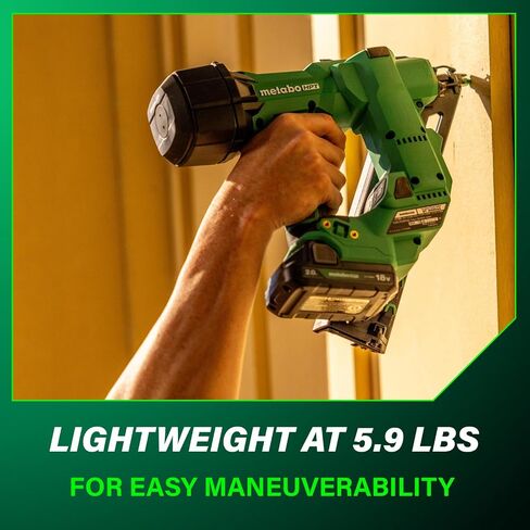 Metabo HPT 18V Multivolt Brushless Pro 15-Ga Ga Angled Finish Dailer Kit ، 15 Gauge Finish Nailer ، أداة طاقة مع بطارية أيون ليثيوم 2.0AH ، 1-1/4 "إلى 2-1/2" ، محرك قوي بدون فرش ، NT1865DAA in Kuwait